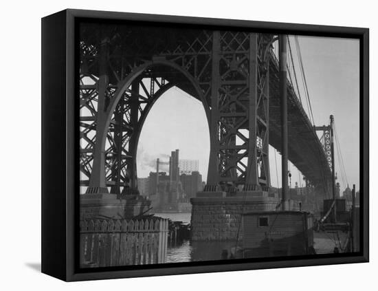 Williamsburg Bridge Spanning East River-Philip Gendreau-Framed Premier Image Canvas