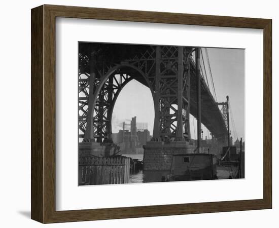 Williamsburg Bridge Spanning East River-Philip Gendreau-Framed Photographic Print