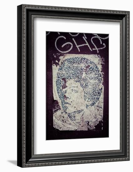 Williamsburg, Brooklyn, New York, USA, Afro, Poster, Streetart-Andrea Lang-Framed Photographic Print