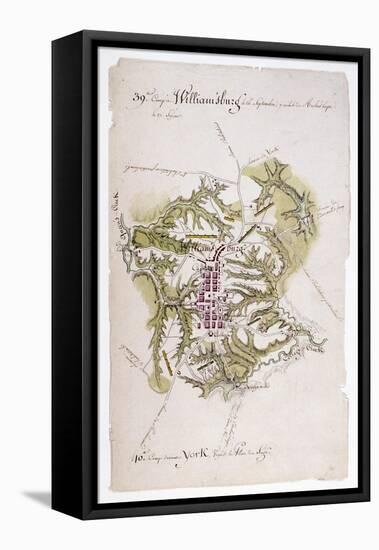 Williamsburg: Map, 1781-Louis Alexandre Bertheir-Framed Premier Image Canvas