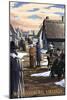 Williamsburg, Virginia - Colonial Scene-Lantern Press-Mounted Art Print