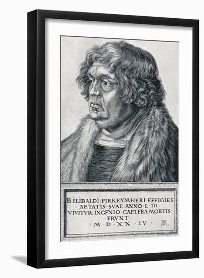 Willibald Pirckheimer, 1524-Albrecht Dürer-Framed Giclee Print