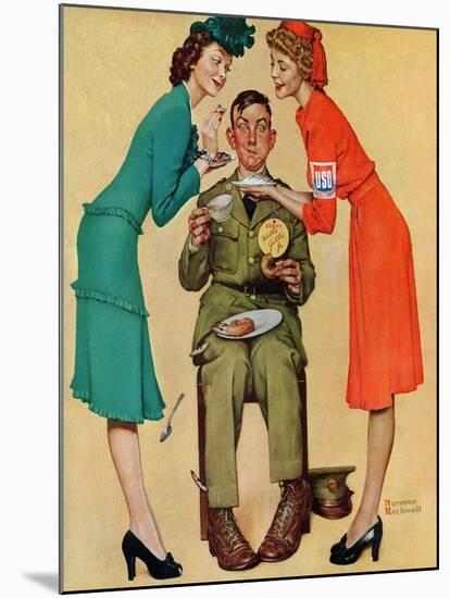 "Willie Gillis at the U.S.O.", February 7,1942-Norman Rockwell-Mounted Giclee Print