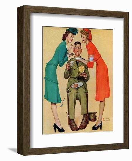 "Willie Gillis at the U.S.O.", February 7,1942-Norman Rockwell-Framed Giclee Print