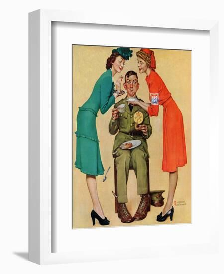 "Willie Gillis at the U.S.O.", February 7,1942-Norman Rockwell-Framed Giclee Print