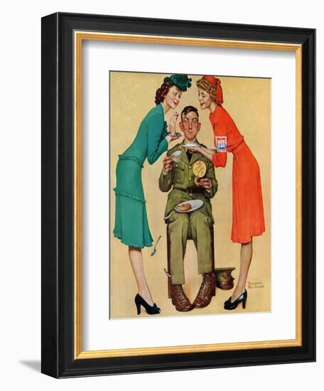 "Willie Gillis at the U.S.O.", February 7,1942-Norman Rockwell-Framed Giclee Print