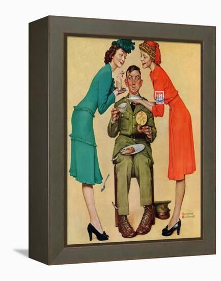 "Willie Gillis at the U.S.O.", February 7,1942-Norman Rockwell-Framed Premier Image Canvas