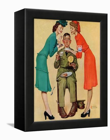 "Willie Gillis at the U.S.O.", February 7,1942-Norman Rockwell-Framed Premier Image Canvas