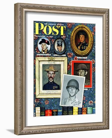 "Willie Gillis Generations" Saturday Evening Post Cover, September 16,1944-Norman Rockwell-Framed Giclee Print