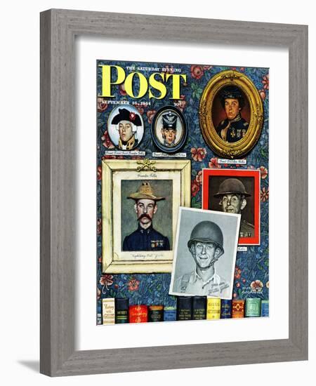 "Willie Gillis Generations" Saturday Evening Post Cover, September 16,1944-Norman Rockwell-Framed Giclee Print