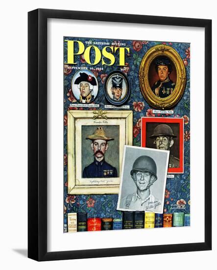"Willie Gillis Generations" Saturday Evening Post Cover, September 16,1944-Norman Rockwell-Framed Giclee Print
