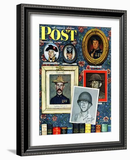 "Willie Gillis Generations" Saturday Evening Post Cover, September 16,1944-Norman Rockwell-Framed Giclee Print