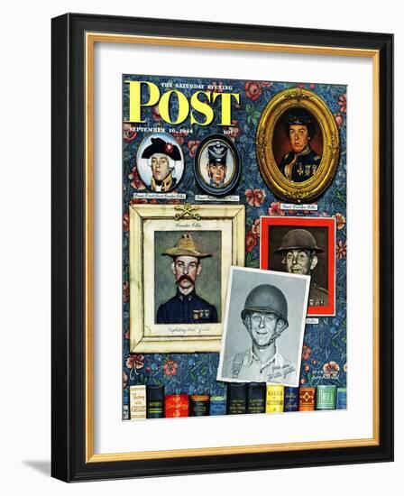 "Willie Gillis Generations" Saturday Evening Post Cover, September 16,1944-Norman Rockwell-Framed Giclee Print