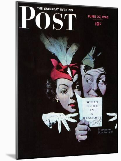 "Willie Gillis in a Blackout" Saturday Evening Post Cover, June 27,1942-Norman Rockwell-Mounted Giclee Print