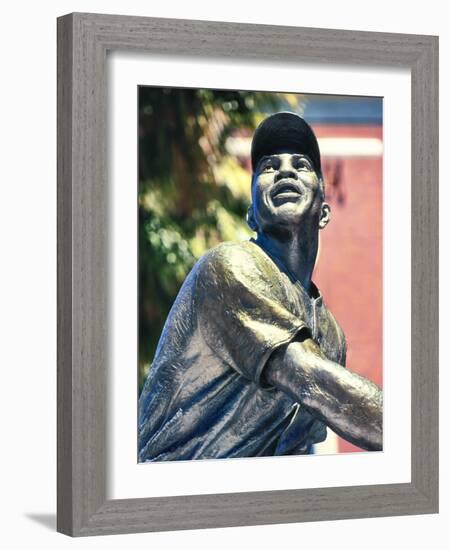 Willie Mays statue in AT&T Park, San Francisco, California, USA-Panoramic Images-Framed Photographic Print