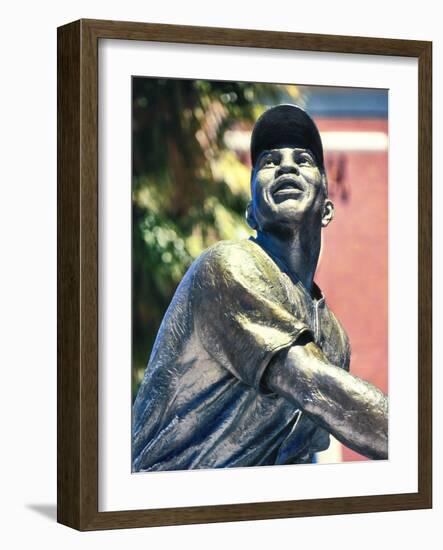 Willie Mays statue in AT&T Park, San Francisco, California, USA-Panoramic Images-Framed Photographic Print