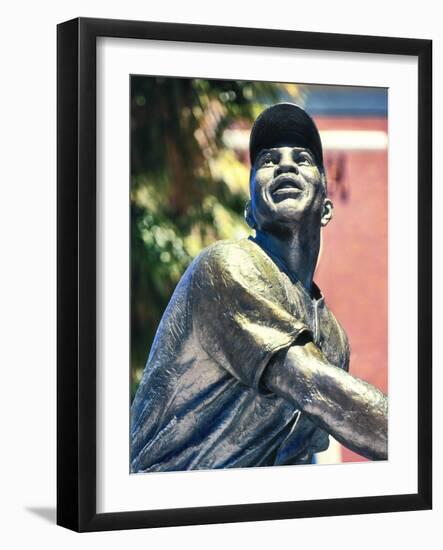 Willie Mays statue in AT&T Park, San Francisco, California, USA-Panoramic Images-Framed Photographic Print