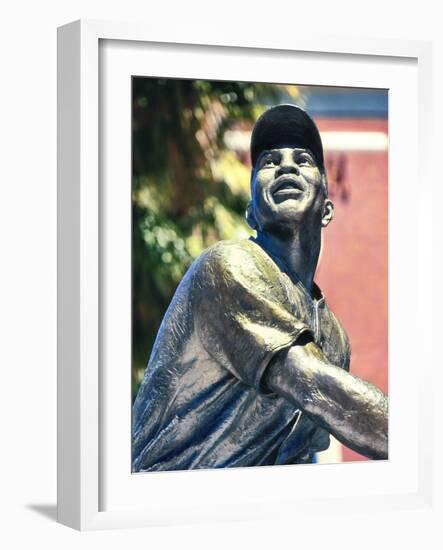 Willie Mays statue in AT&T Park, San Francisco, California, USA-Panoramic Images-Framed Photographic Print