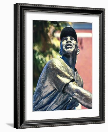 Willie Mays statue in AT&T Park, San Francisco, California, USA-Panoramic Images-Framed Photographic Print