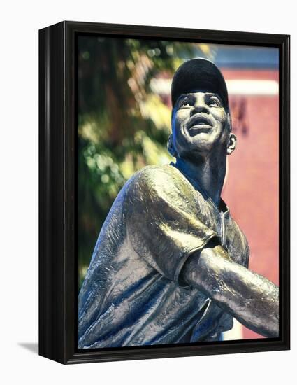 Willie Mays statue in AT&T Park, San Francisco, California, USA-Panoramic Images-Framed Premier Image Canvas