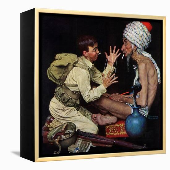 "Willie's Rope Trick", June 26,1943-Norman Rockwell-Framed Premier Image Canvas