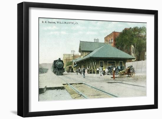 Willimantic, Connecticut - Railroad Station Exterior View-Lantern Press-Framed Art Print