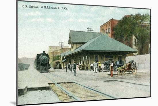 Willimantic, Connecticut - Railroad Station Exterior View-Lantern Press-Mounted Art Print