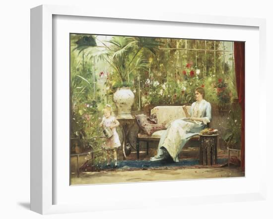 Willing Helper-Mihaly Munkacsy-Framed Giclee Print