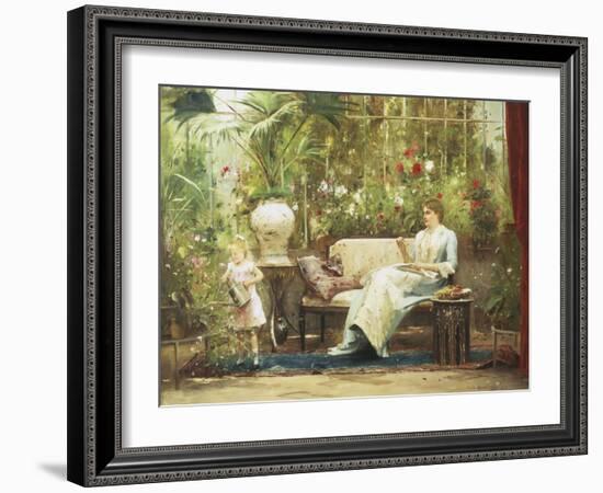 Willing Helper-Mihaly Munkacsy-Framed Giclee Print