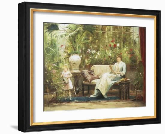 Willing Helper-Mihaly Munkacsy-Framed Giclee Print