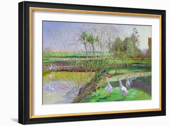 Willow and Geese, 1991-Timothy Easton-Framed Giclee Print