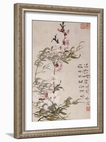 Willow and Peach Blossoms-Li Shan-Framed Giclee Print