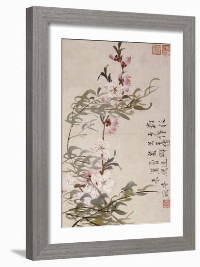 Willow and Peach Blossoms-Li Shan-Framed Giclee Print