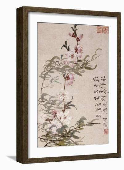 Willow and Peach Blossoms-Li Shan-Framed Giclee Print