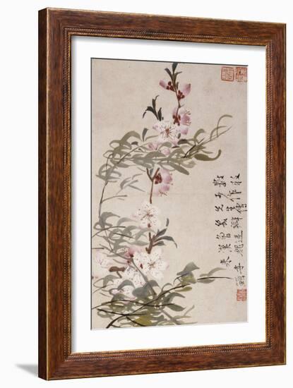 Willow and Peach Blossoms-Li Shan-Framed Giclee Print