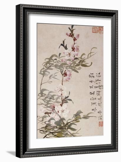 Willow and Peach Blossoms-Li Shan-Framed Giclee Print