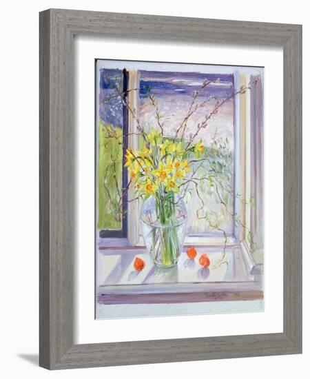 Willow Branches with Narcissus, 1990-Timothy Easton-Framed Giclee Print