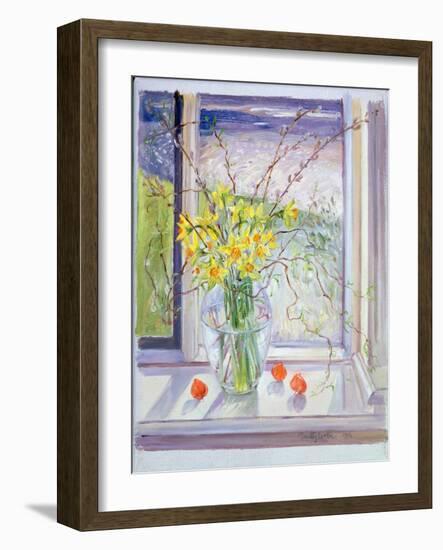 Willow Branches with Narcissus, 1990-Timothy Easton-Framed Giclee Print