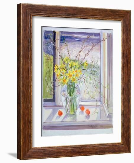 Willow Branches with Narcissus, 1990-Timothy Easton-Framed Giclee Print