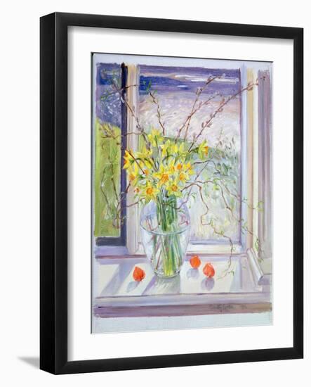 Willow Branches with Narcissus, 1990-Timothy Easton-Framed Giclee Print