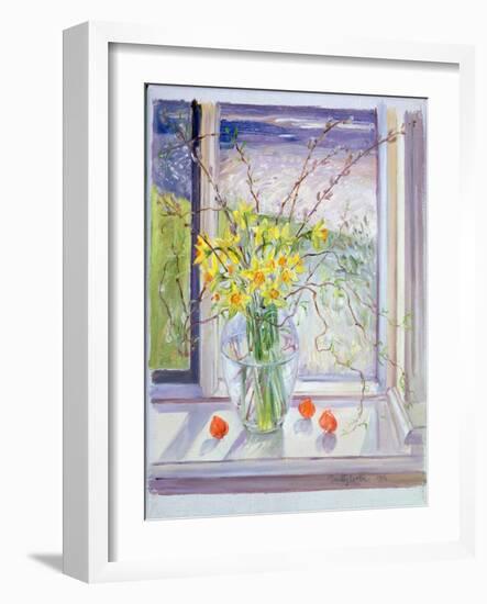 Willow Branches with Narcissus, 1990-Timothy Easton-Framed Giclee Print