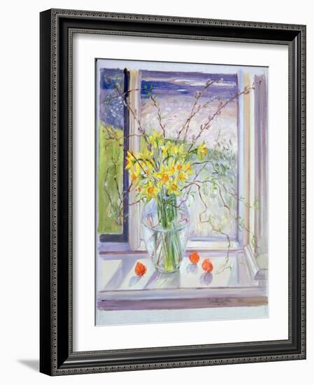 Willow Branches with Narcissus, 1990-Timothy Easton-Framed Giclee Print