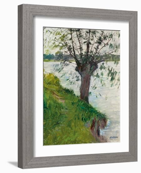 Willow by the River; Saule Au Bord De La Riviere, C. 1891-Gustave Caillebotte-Framed Giclee Print