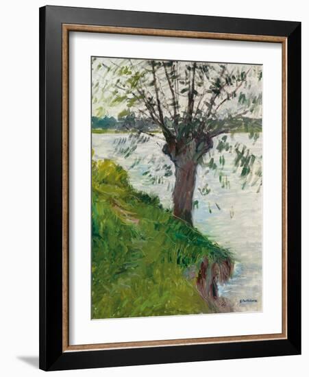 Willow by the River; Saule Au Bord De La Riviere, C. 1891-Gustave Caillebotte-Framed Giclee Print