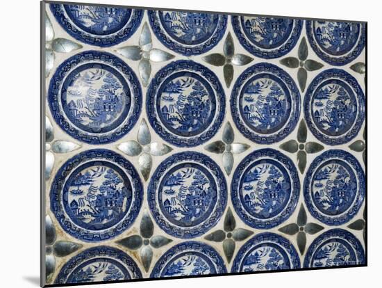 Willow Pattern Plates Embedded in the Walls of the Juna Mahal Fort, Dungarpur, India-R H Productions-Mounted Photographic Print