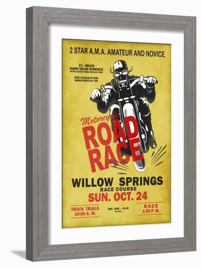 Willow Springs Road Race-Mark Rogan-Framed Art Print