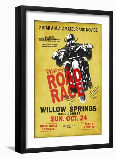 Willow Springs Road Race-Mark Rogan-Framed Art Print