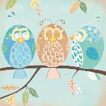 Three Little Birdies-Willow-Stretched Canvas