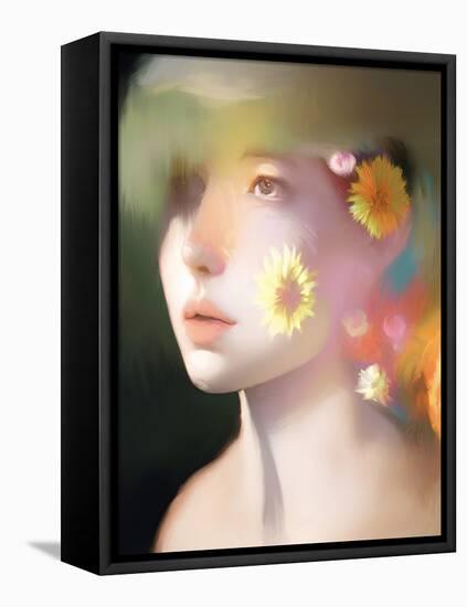 Willow with Flowers-Ruth Day-Framed Premier Image Canvas