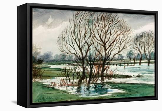 Willows, about 1927 (Watercolour and Chalk)-Christopher Richard Wynne Nevinson-Framed Premier Image Canvas